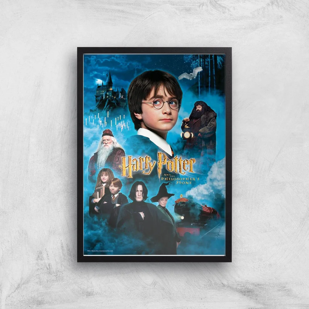 Harry Potter and the Philosopher's Stone Giclee Art Print - A3 - Black Frame Image 1