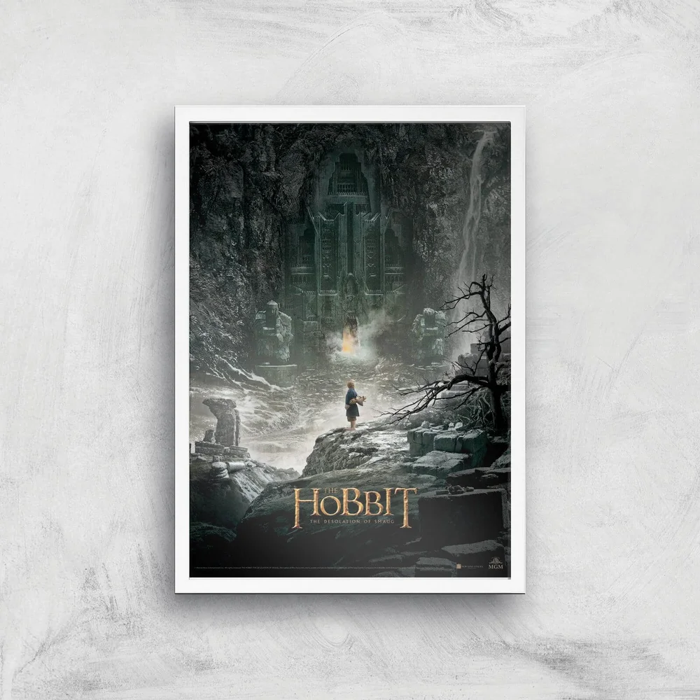 The Hobbit: The Desolation Of Smaug Giclee Art Print - A2 - White Frame Image 1