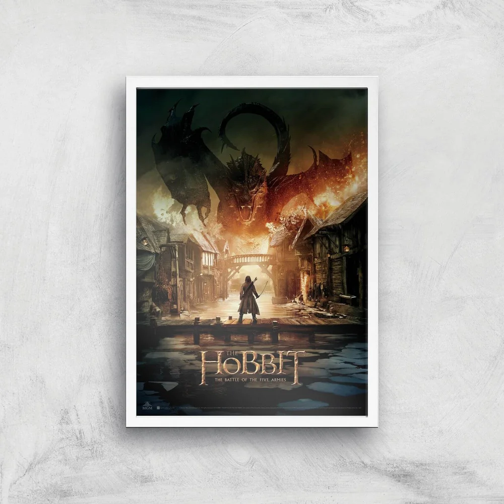 The Hobbit: Battle Of The Five Armies Giclee Art Print - A4 - White Frame Image 1
