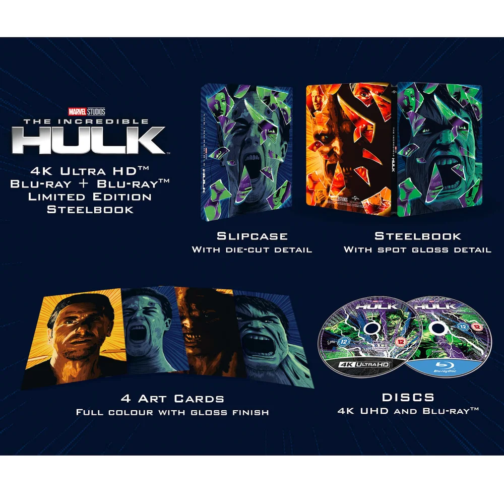 The Incredible Hulk (2008) - Zavvi Exclusive 4K Ultra HD Steelbook (Includes 2D Blu-ray) Image 1