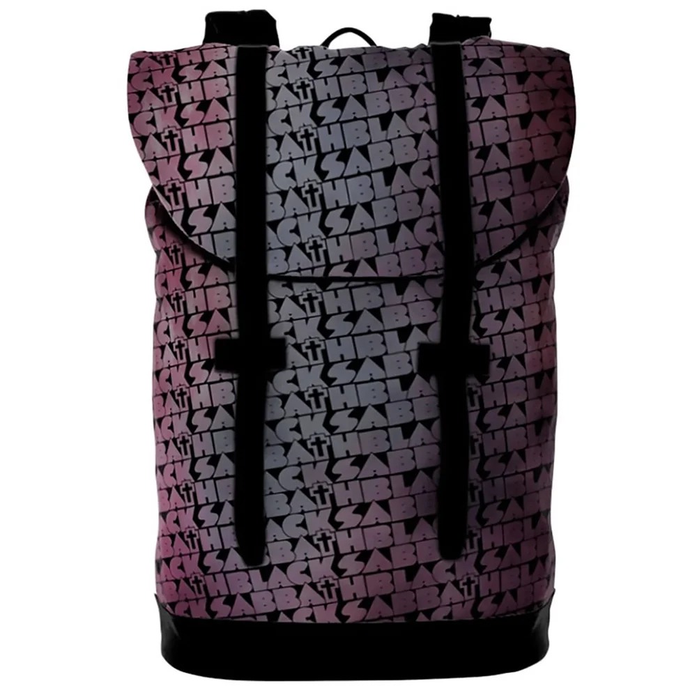 Rocksax Black Sabbath Distress Cross Heritage Bag Image 1