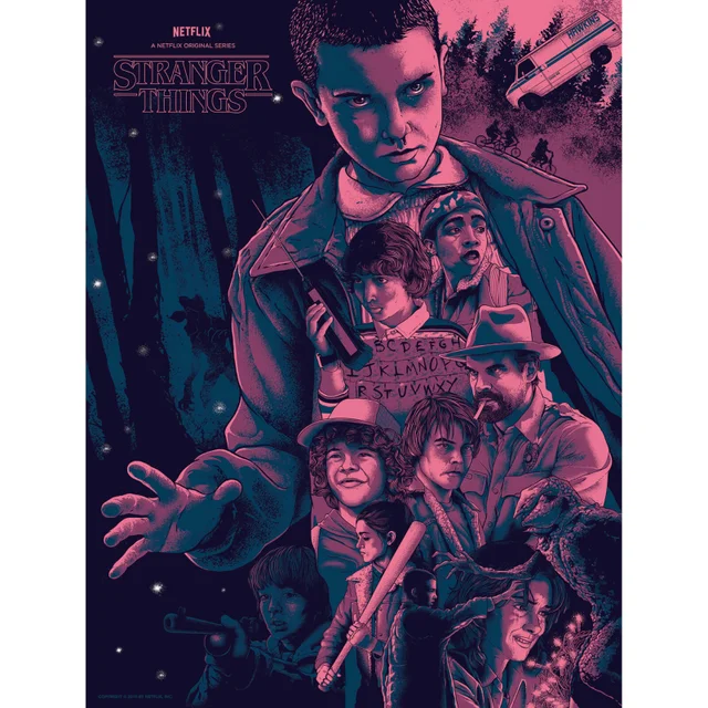 Stranger Things Screenprint Art by Nos4a2