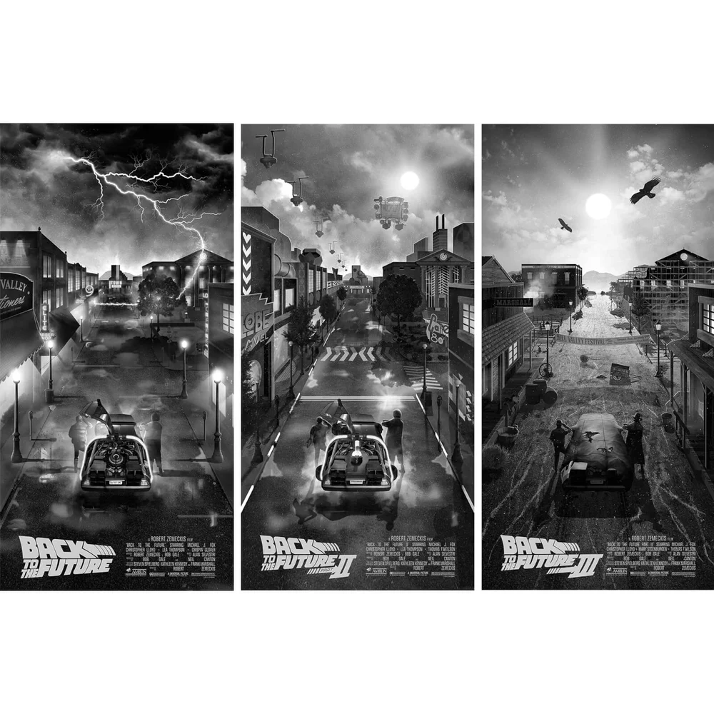 Back To The Future Screenprint Art Set by Ben Harman Image 1