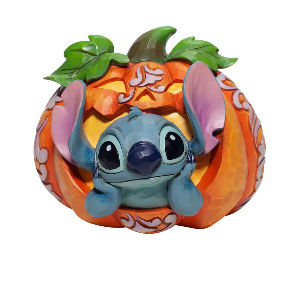 Disney Traditions Stitch in Jack-O-Lantern Figurine 10cm Image 1