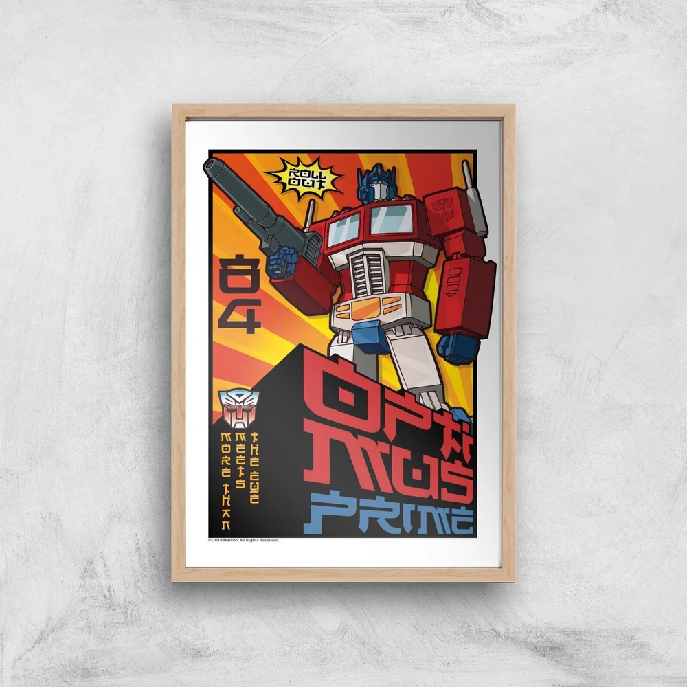 Transformers Roll Out Poster Art Print - A2 - Wooden Frame Image 1