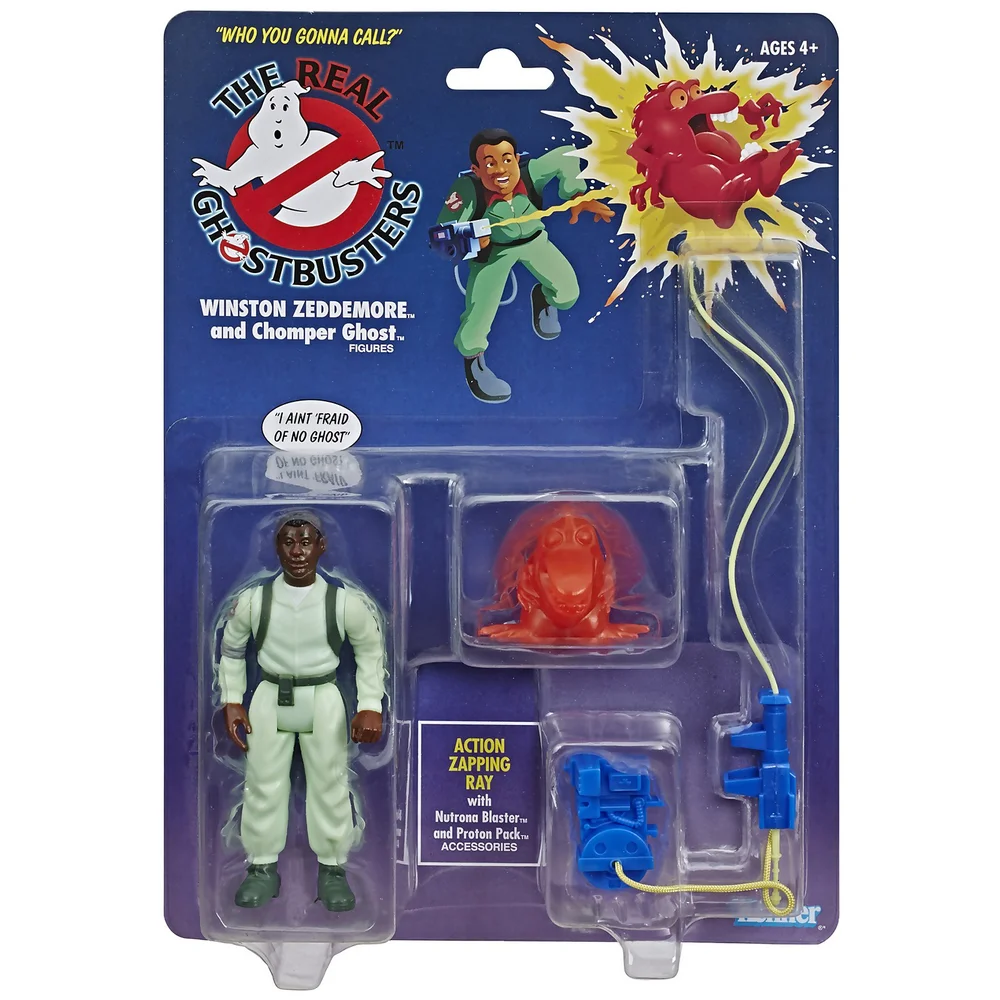 Hasbro Ghostbusters Kenner Classics Winston Zeddemore and Chomper Ghost Retro Action Figure Image 1