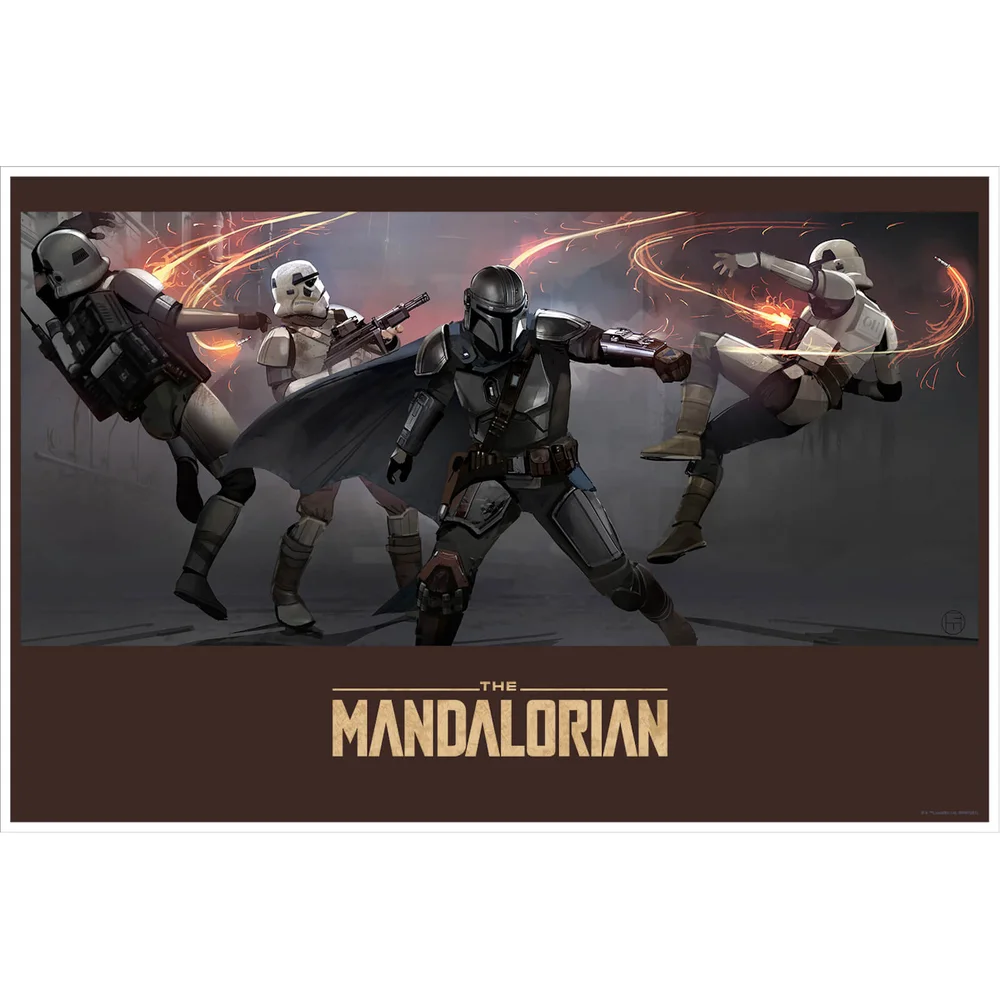 Star Wars Mandalorian "Deal With It" Lithograph by Brian Matyas Image 1