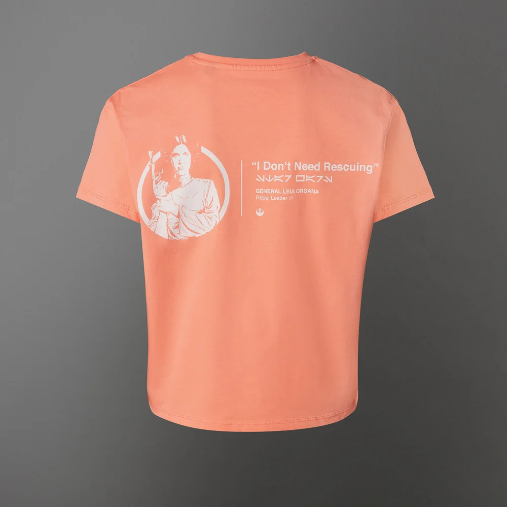 Star Wars Princess Leia Women's Cropped T-Shirt - Coral - XS Image 1