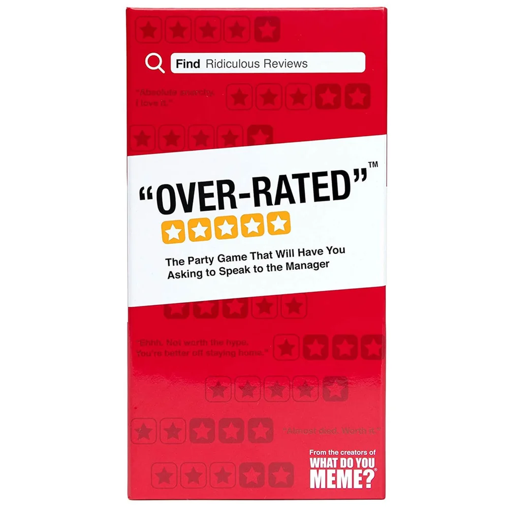 Over-Rated Card Game Image 1