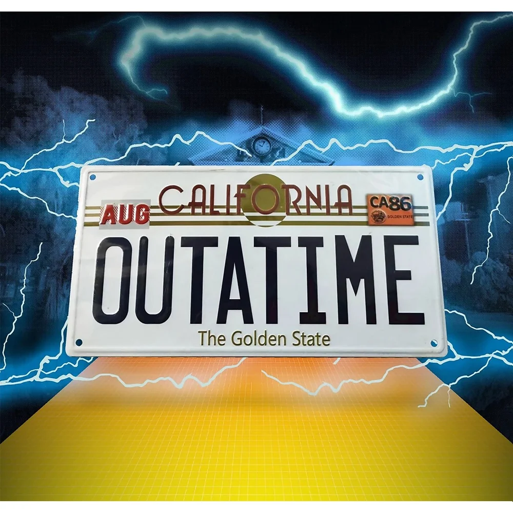 Back to the Future Embossed Metal Sign Image 1