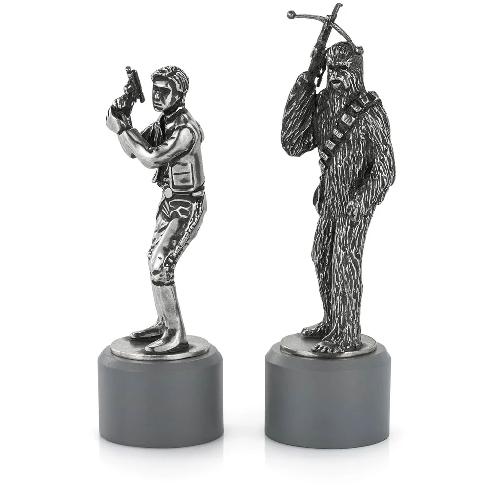 Royal Selangor Star Wars Pewter Chesspieces - Han Solo and Chewbacca (Bishop) Image 1
