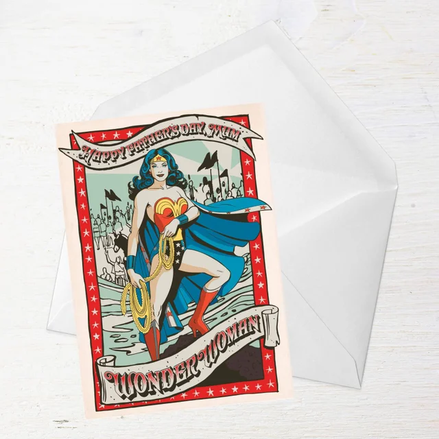 Wonder Woman Happy Father's Day To My Mum Greetings Card