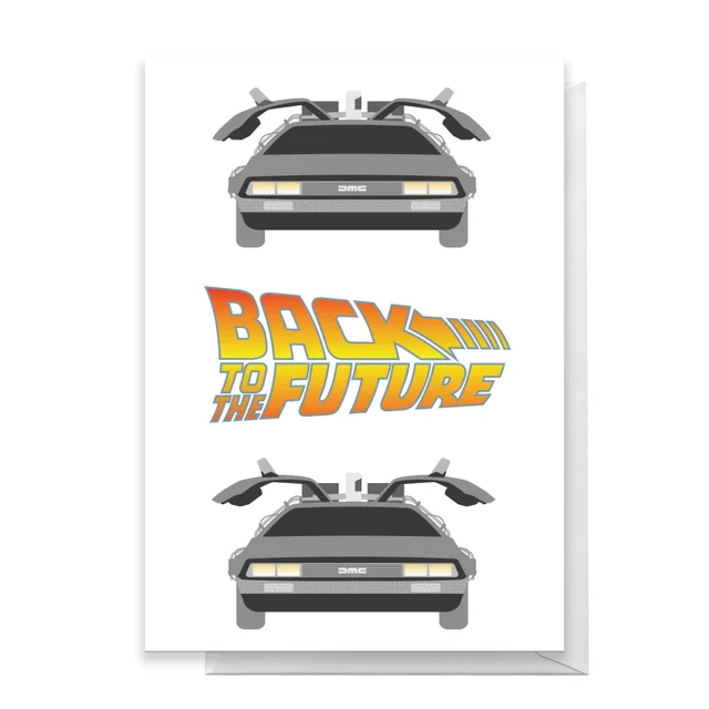 Back To The Future DeLorean Greetings Card