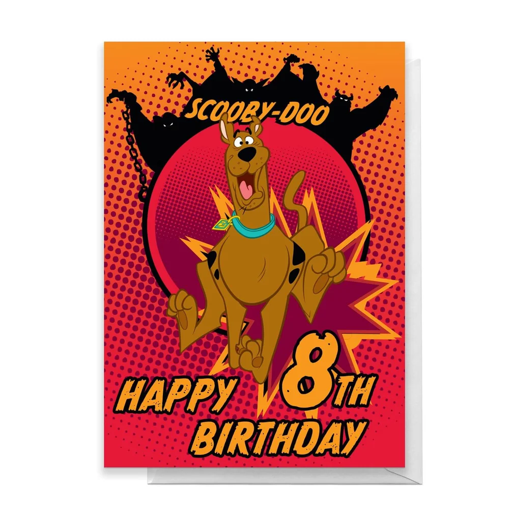 Scooby Doo 8th Birthday Greetings Card - Standard Card Image 1