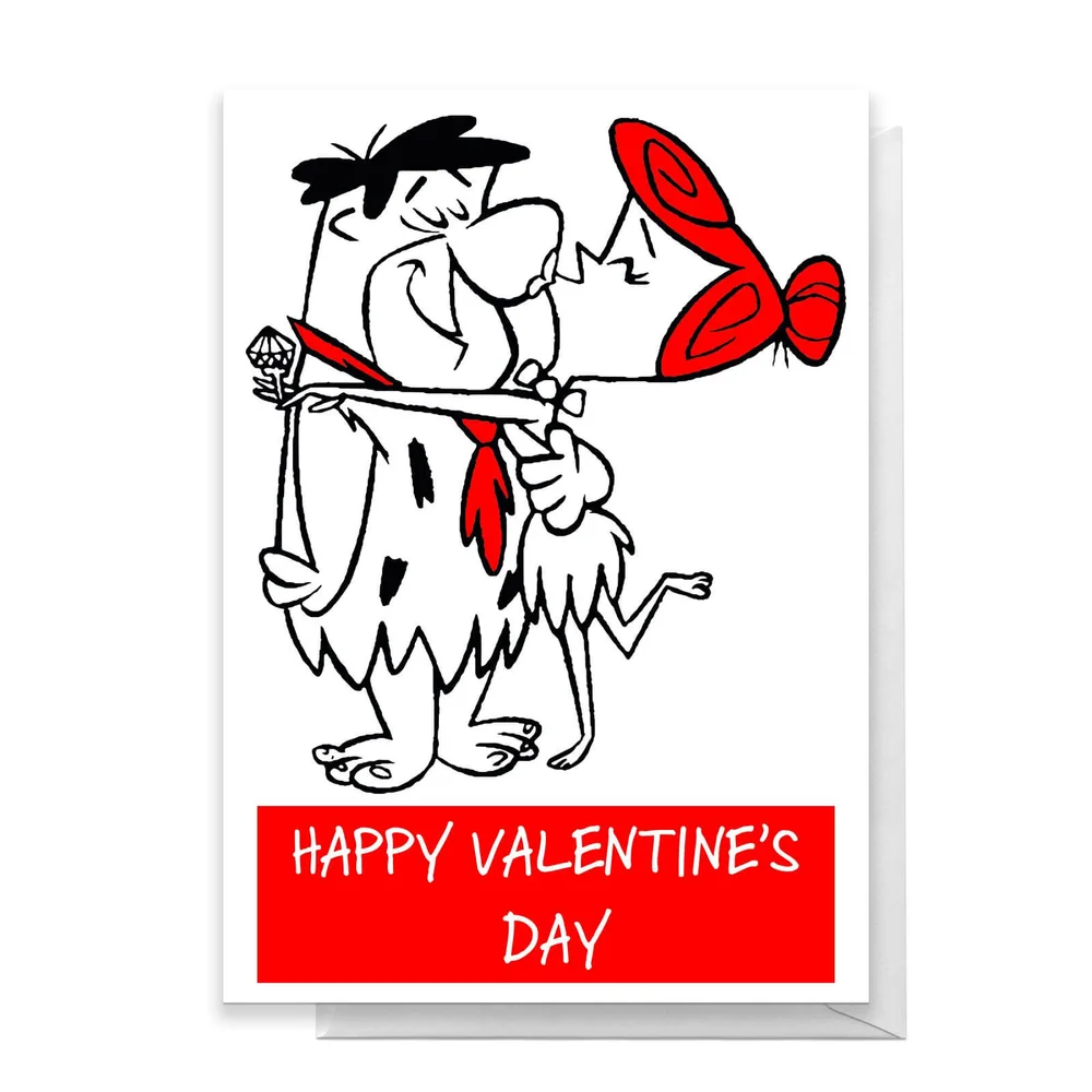 Flintstones Valentines Greetings Card - Large Card Image 1