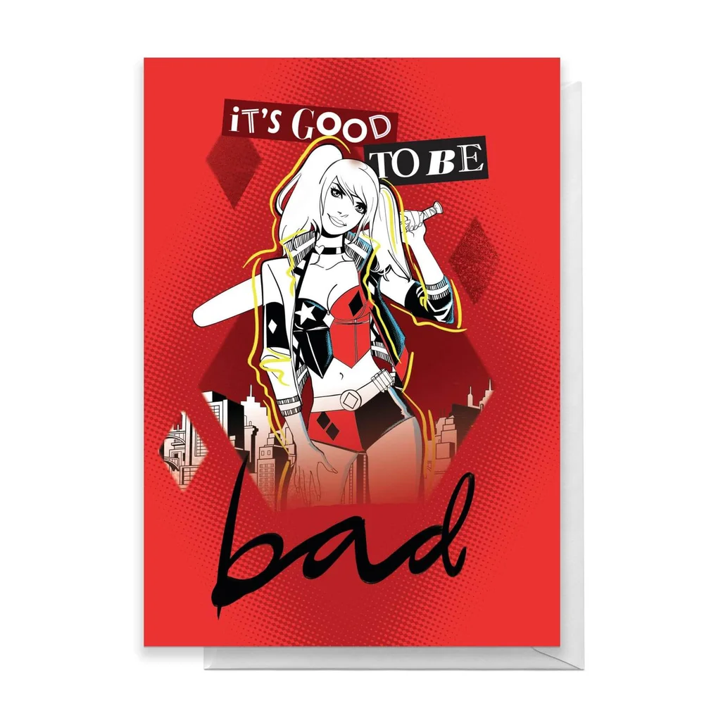 Harley Quinn Greetings Card - Large Card Image 1