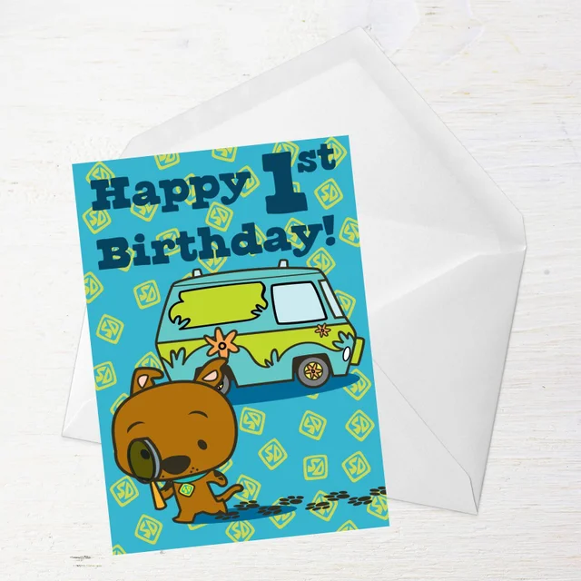Scooby Doo 1st Birthday Greetings Card