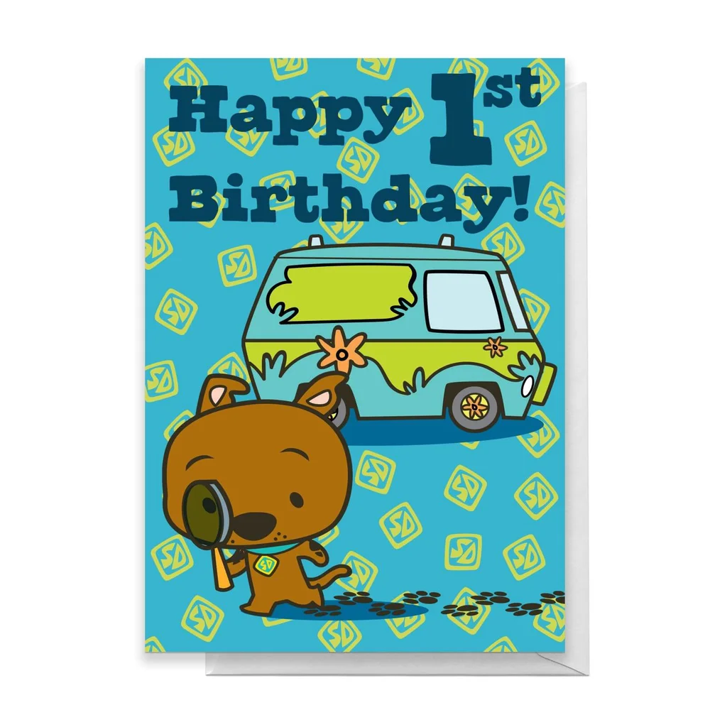 Scooby Doo 1st Birthday Greetings Card - Standard Card Image 1