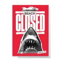 Jaws Beach Closed Greetings Card - undefined undefined