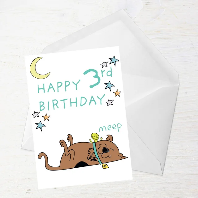 Scooby Doo 3rd Birthday Greetings Card