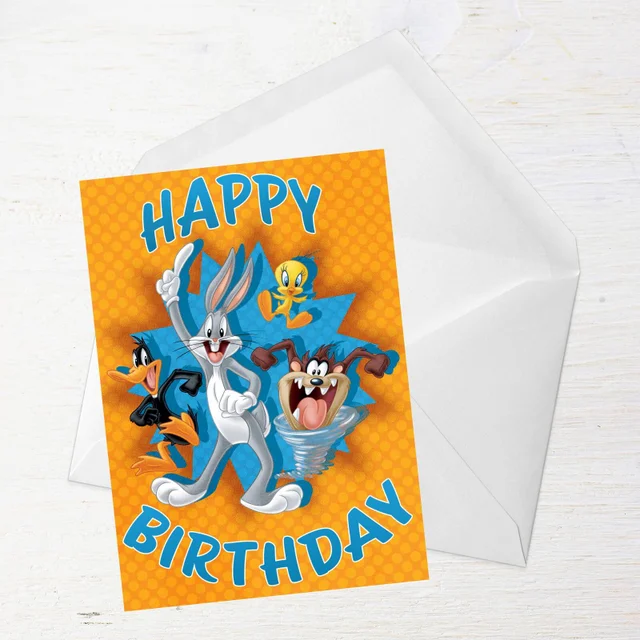 Looney Tunes Group Happy Birthday Greetings Card