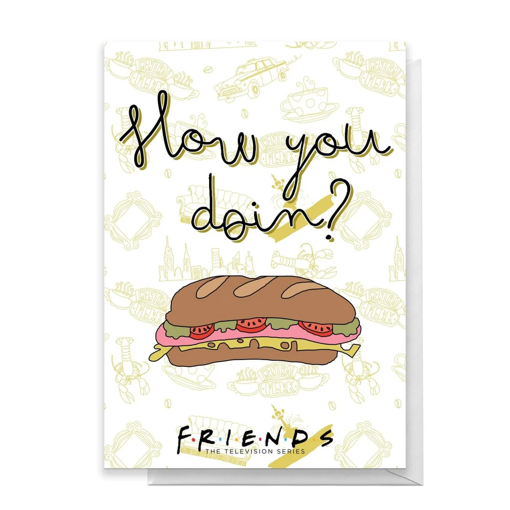 Friends How You Doin? Greetings Card - Standard Card Image 1