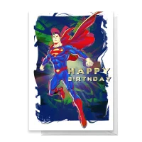 Superman Happy Birthday Greetings Card - undefined undefined