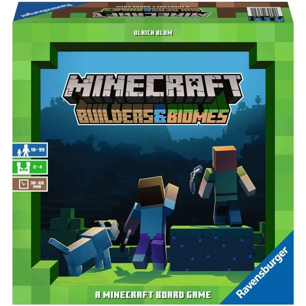 Ravensburger Minecraft Builders and Biomes Board Game Image 1
