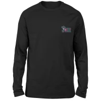 DC Joker Embroidered Unisex Long Sleeved T-Shirt - Black