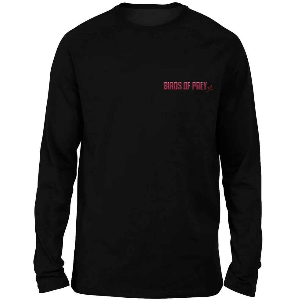Birds of Prey Logo Embroidered Unisex Long Sleeved T-Shirt - Black - S Image 1