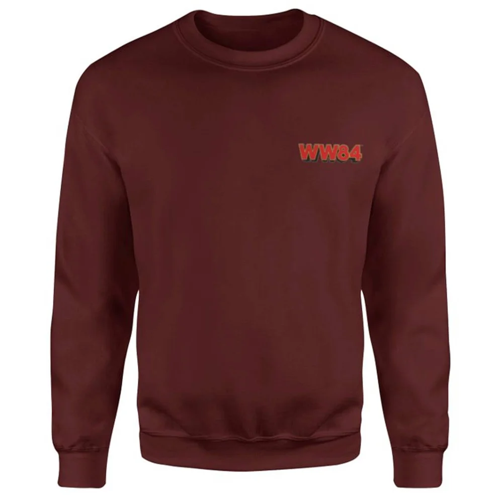 DC Wonder Woman WW84 Embroidered Unisex Sweatshirt - Burgundy - S Image 1