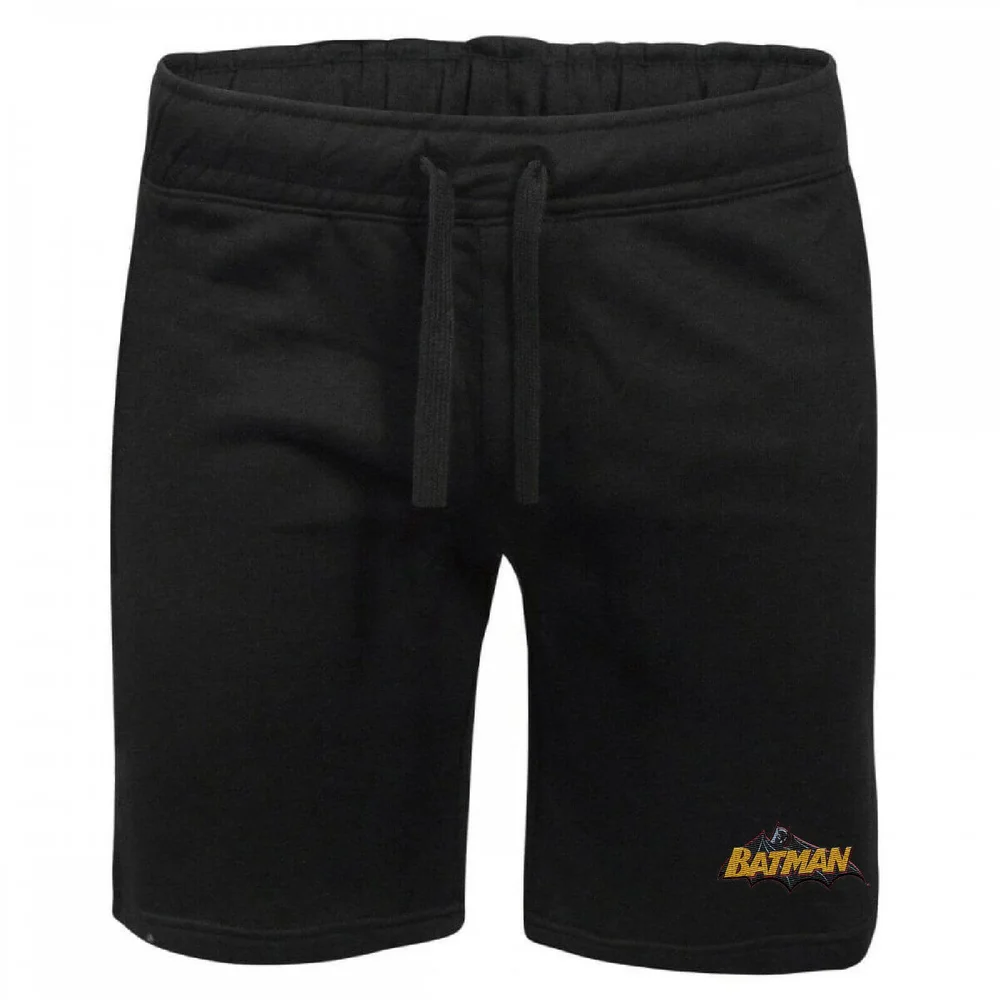 DC Batman Embroidered Unisex Jogger Shorts - Black - S Image 1