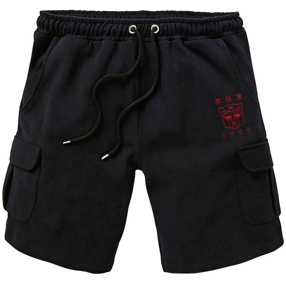 Transformers Autobots Embroidered Unisex Cargo Shorts - Black - S Image 1