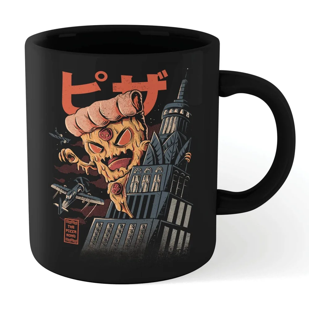 Ilustrata Pizza Kong Mug - Black Image 1