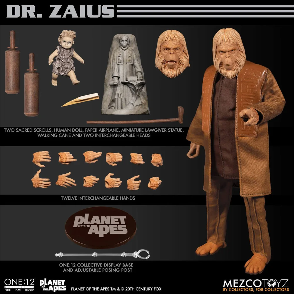 Mezco One:12 Collective Planet of the Apes (1968) Dr Zaius Image 1