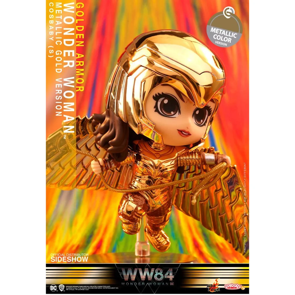 Hot Toys DC Comics Wonder Woman 1984 Cosbaby Mini Figure Golden Armour DC Comics Wonder Woman (Metallic Gold Version) 10 cm Image 1