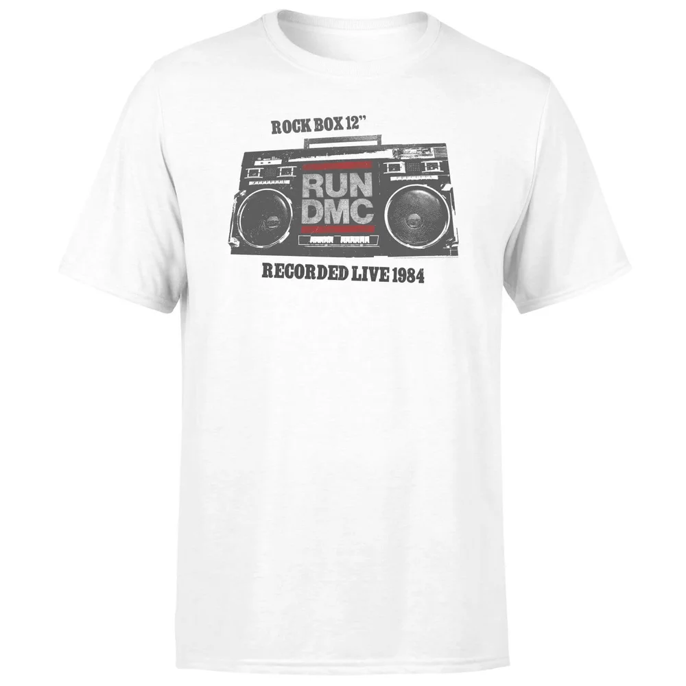 Run DMC Recorded Live 1984 Men's T-Shirt - White - 3XL Image 1