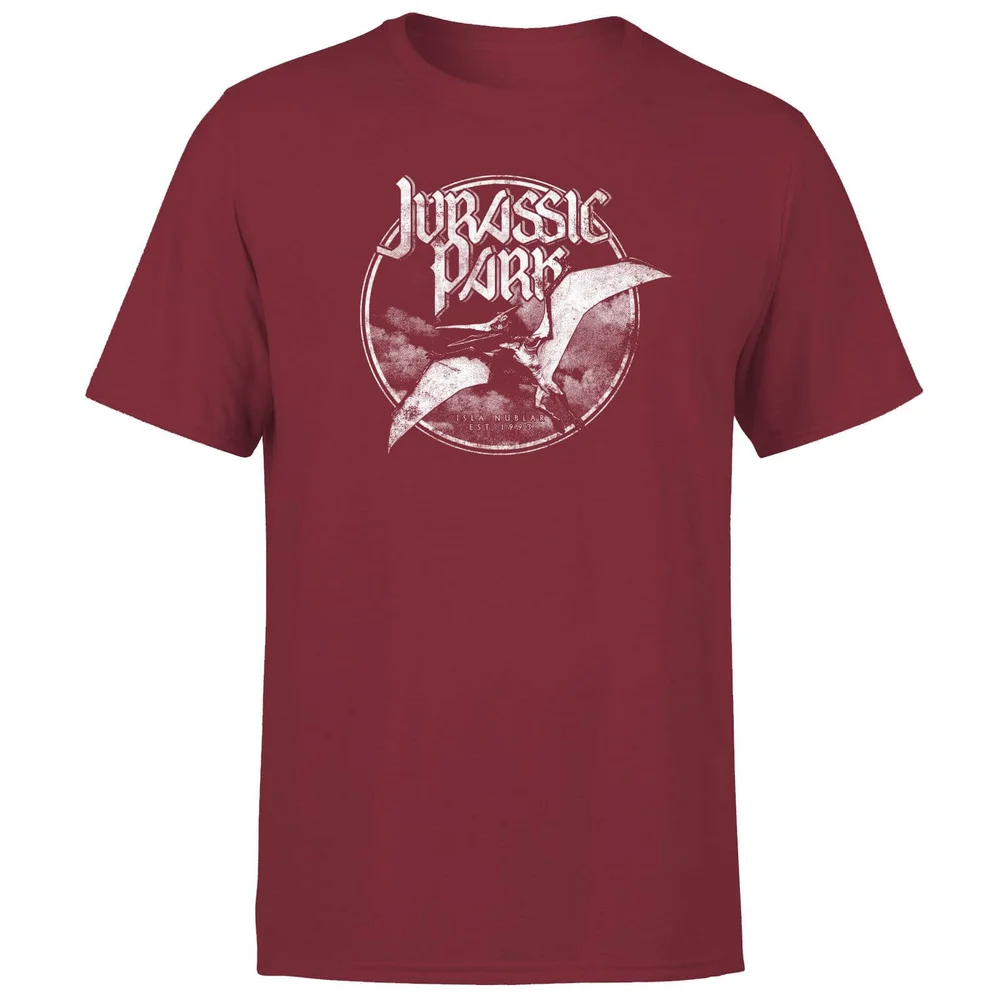 Jurassic Park Flying Threat Men's T-Shirt - Burgundy - S Image 1