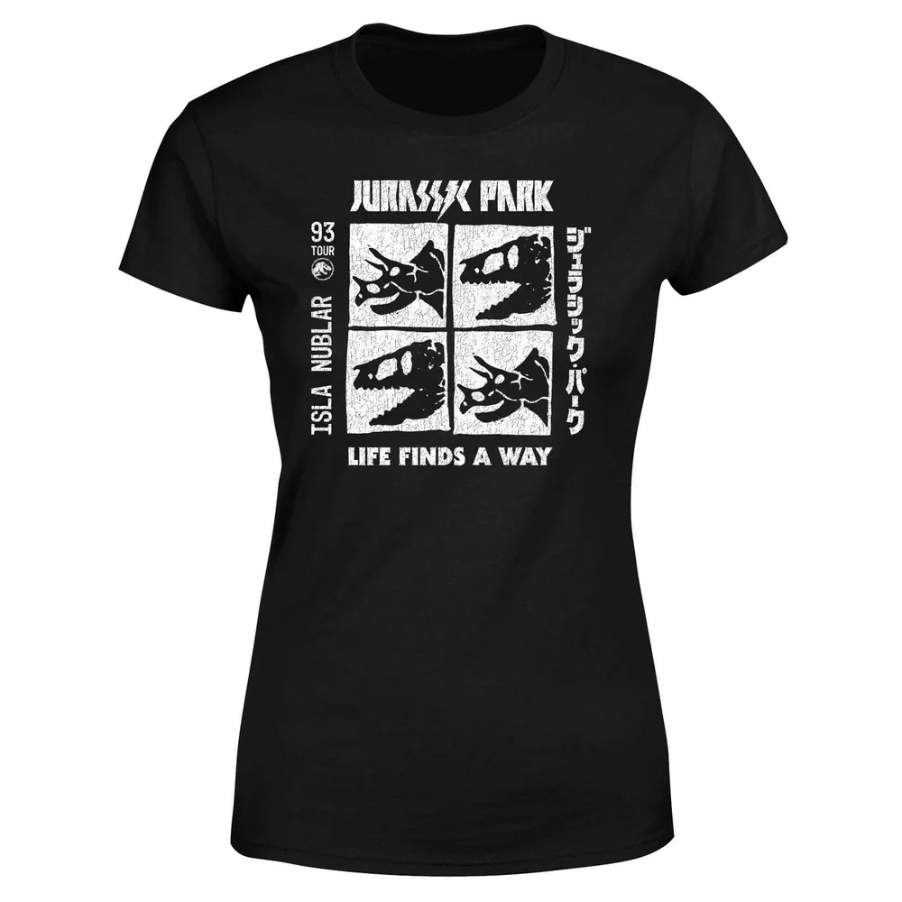 Jurassic Park The Faces Women's T-Shirt - Black - S Image 1