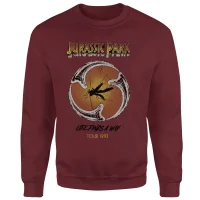 Jurassic Park Life Finds A Way Tour Sweatshirt - Burgundy - undefined undefined