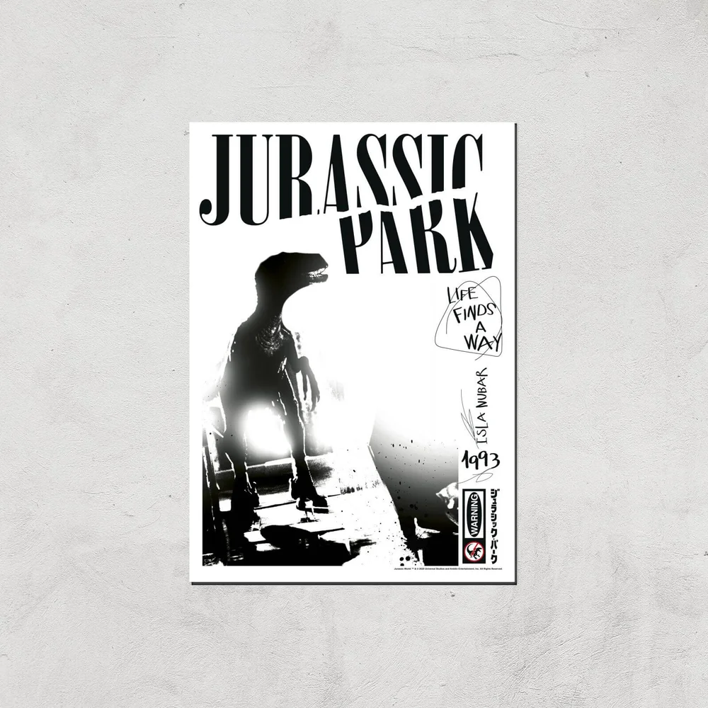 Jurassic Park Life Finds A Way Giclee Art Print - A2 - Print Only Image 1
