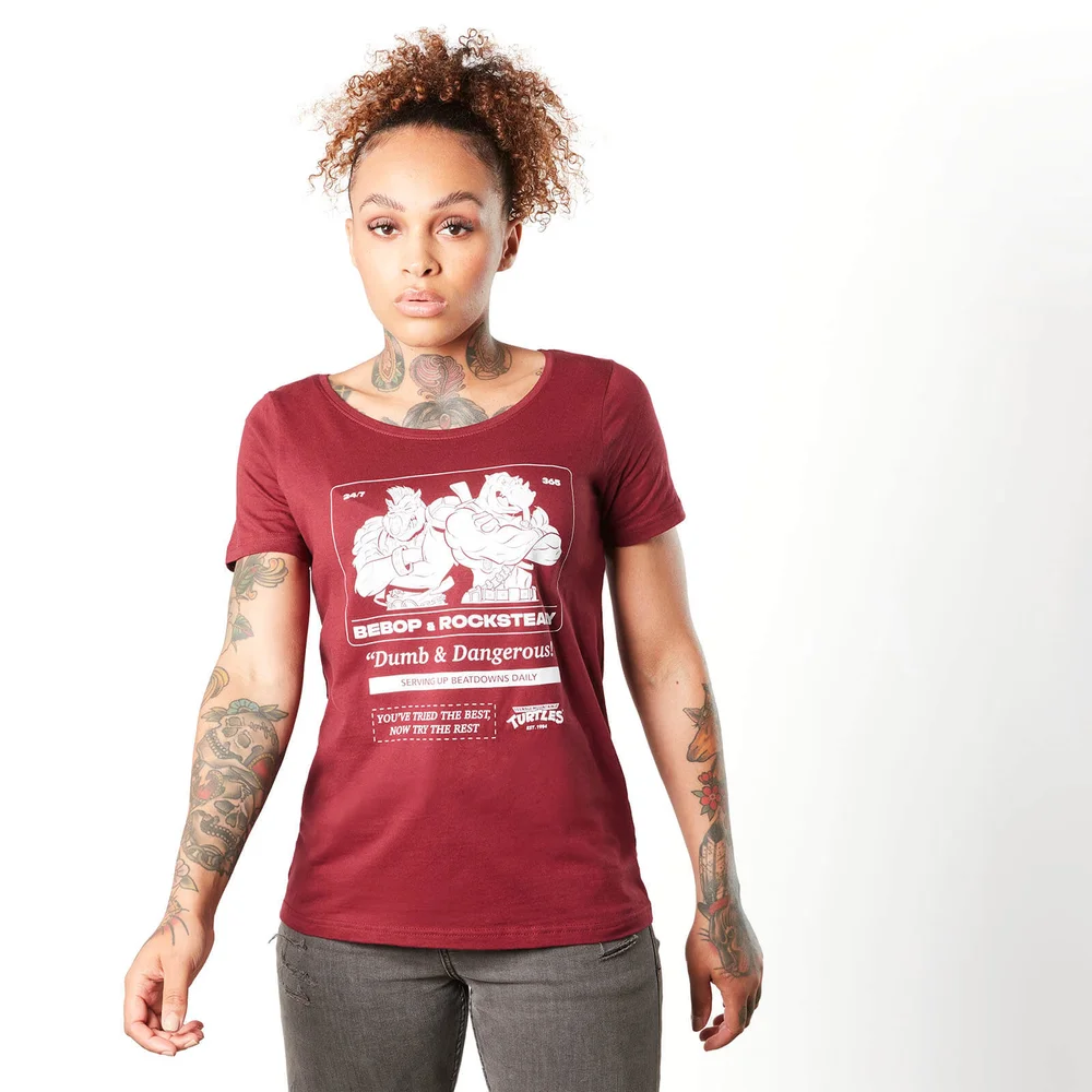 Teenage Mutant Ninja Turtles Bebop And Rocksteady Women's T-Shirt - Burgundy - XS Image 1