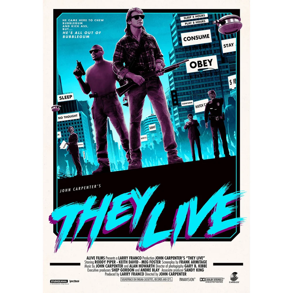 John Carpenter's - They Live Lithograph by Matt Ferguson Image 1