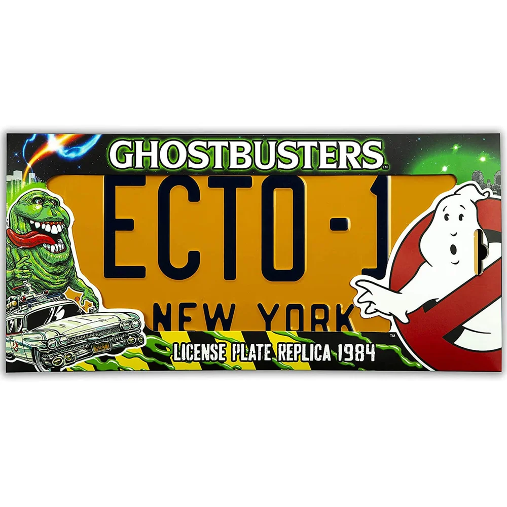 Doctor Collector Ghostbusters Ecto-1 Licence Plate Replica Image 1