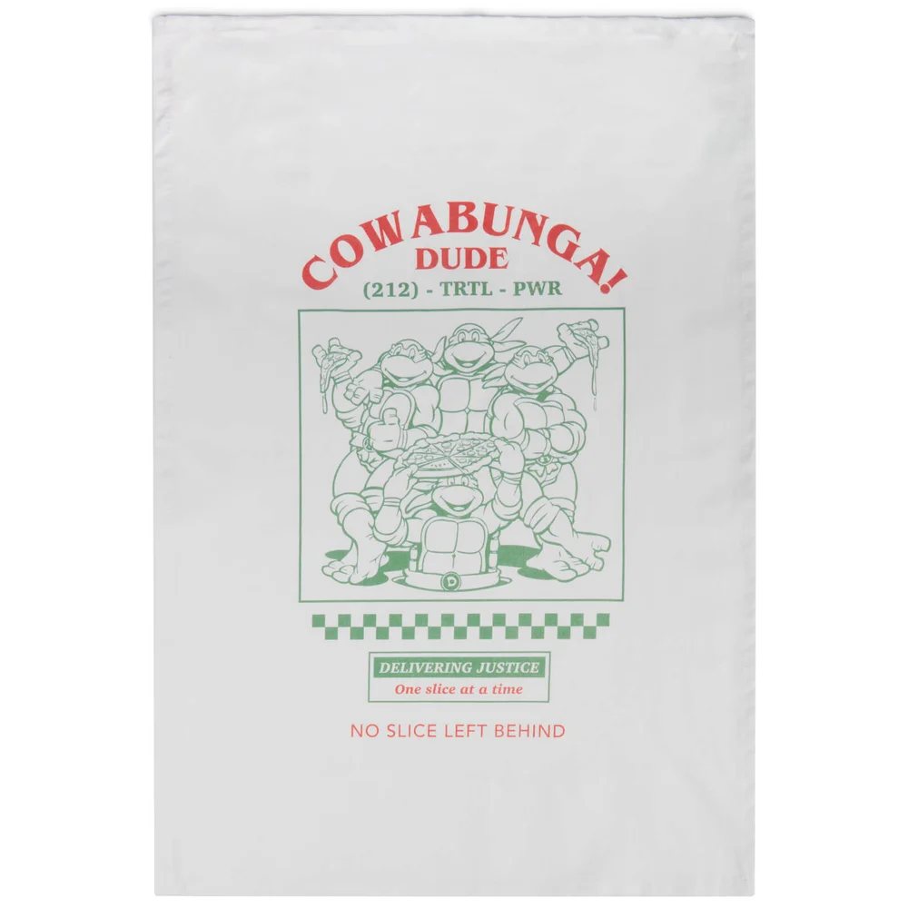 Teenage Mutant Ninja Turtles Cowabunga Cotton Tea Towel - White Image 1