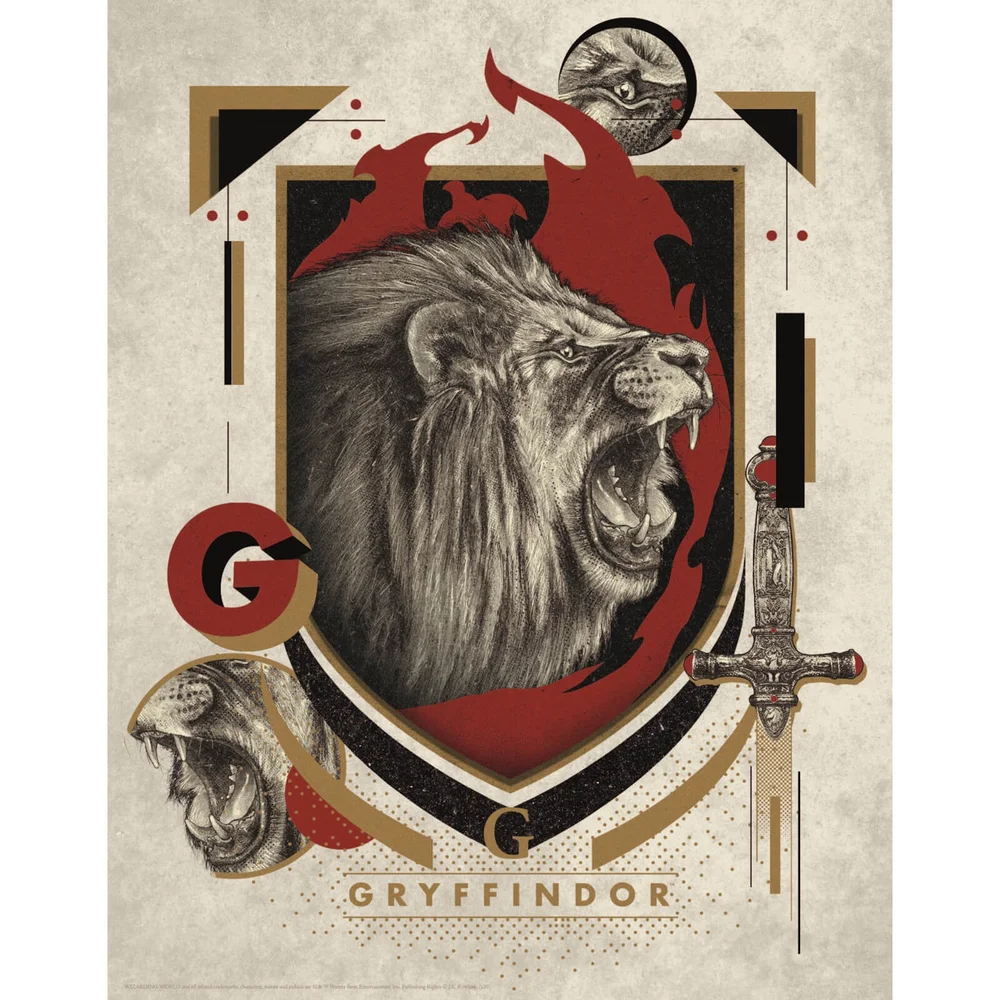 Harry Potter Art Print : Gryffindor Crest Image 1