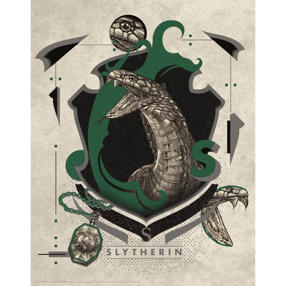 Harry Potter Art Print : Slytherin Crest Image 1