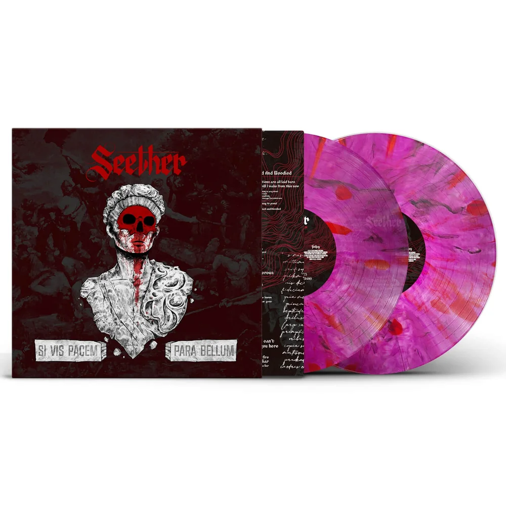 Seether - SI VIS PACEM PARA BELLUM Pink with Red Splatter Vinyl 2LP Image 1