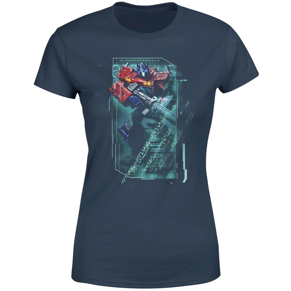 Transformers Optimus Prime Tech Women's T-Shirt - Navy - XS Image 1