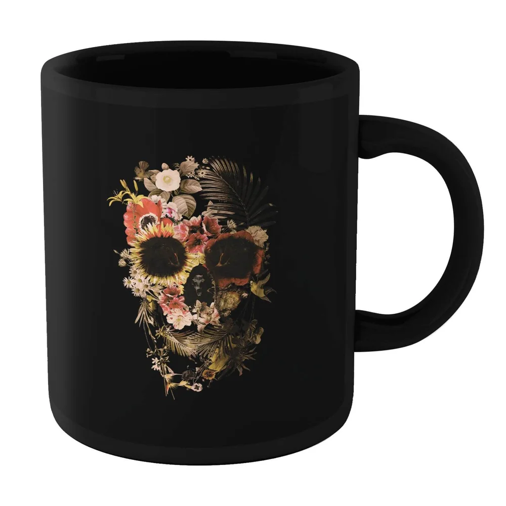 Ikiiki Garden Skull Mug - Black Image 1